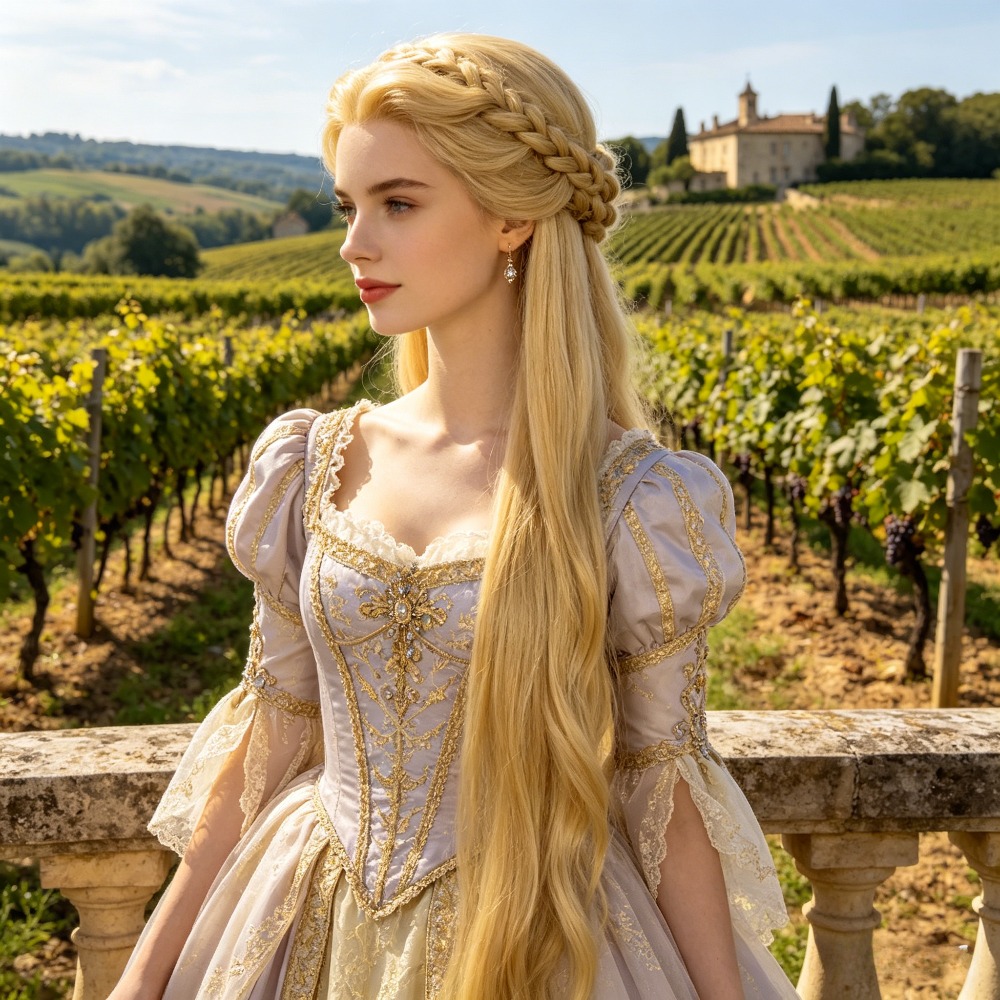 TEMU Extra Long Light Straight Wig, Middle Part No Bangs Hairpiece, Full And For Halloween And Princess Party, Daily Wear With Themed Costumes,
