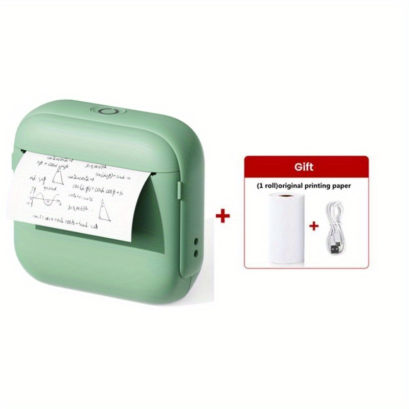 Image of Portable Mini Printer Kit Includes A Thermal Paper Printer, Compatible With Ios And Devices, For Instant Printing. Making It Ideal For Photo Tags, Memo Notes, Correcting , And Labeling Anime Graphics.