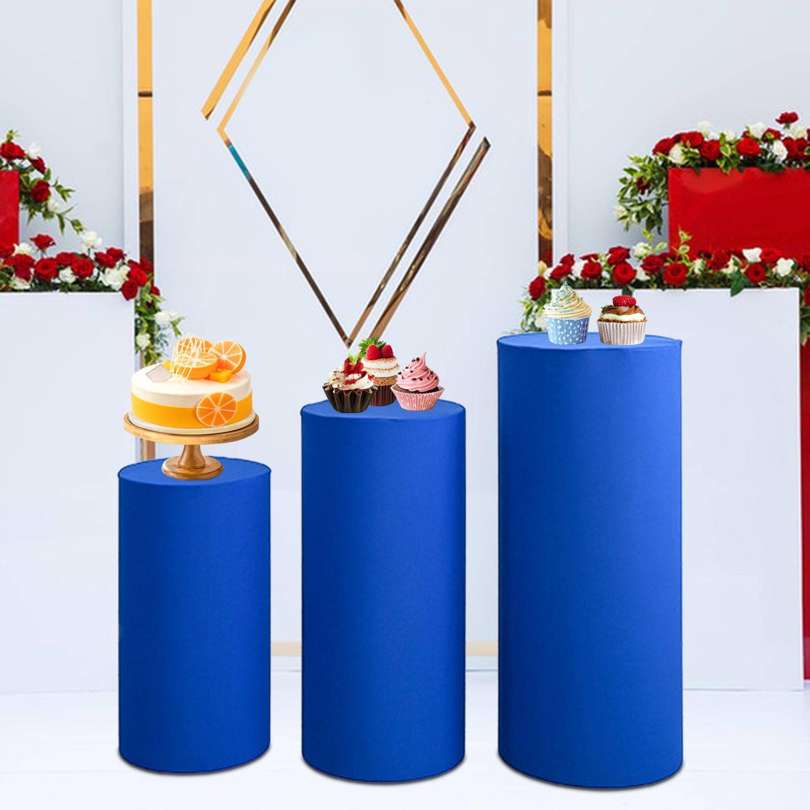 5PCS White Cylinder Pedestal Stands For Party, Large Barbados | Ubuy