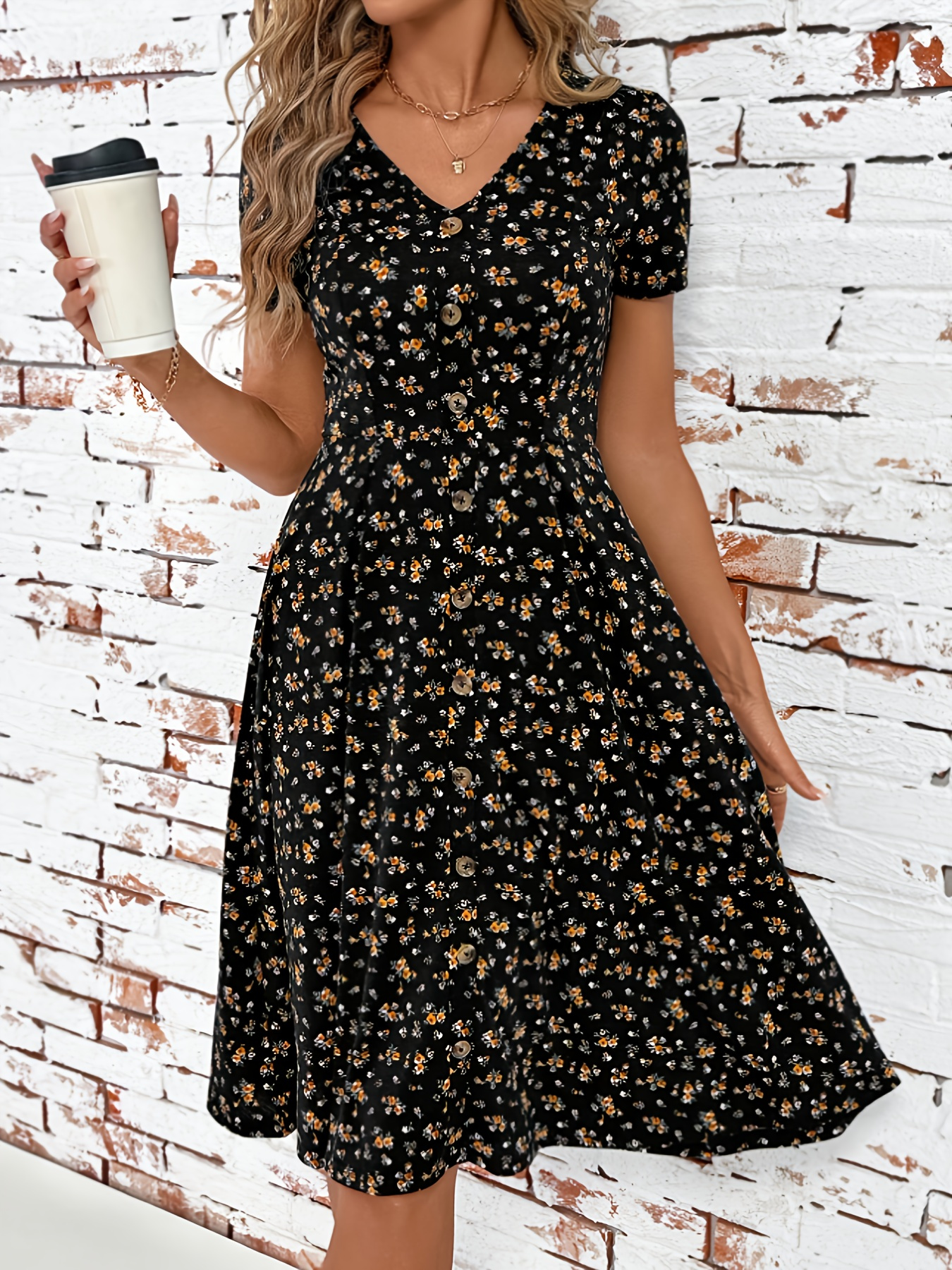 Knee Length Casual Short Dresses For Women Knee Length Dresses For Women  Sold On Temu United