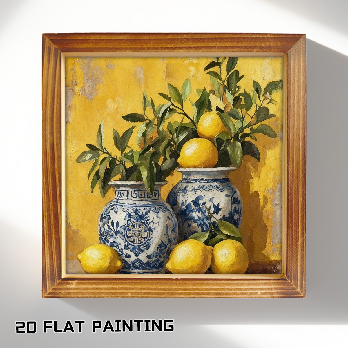 TEMU 1pc Decorative Painting, Ornament, 20cm/8in Wooden Framed Art, Decorative Hanging Ornament, Hanging Decorative Painting, Artwork, Wall Decor,