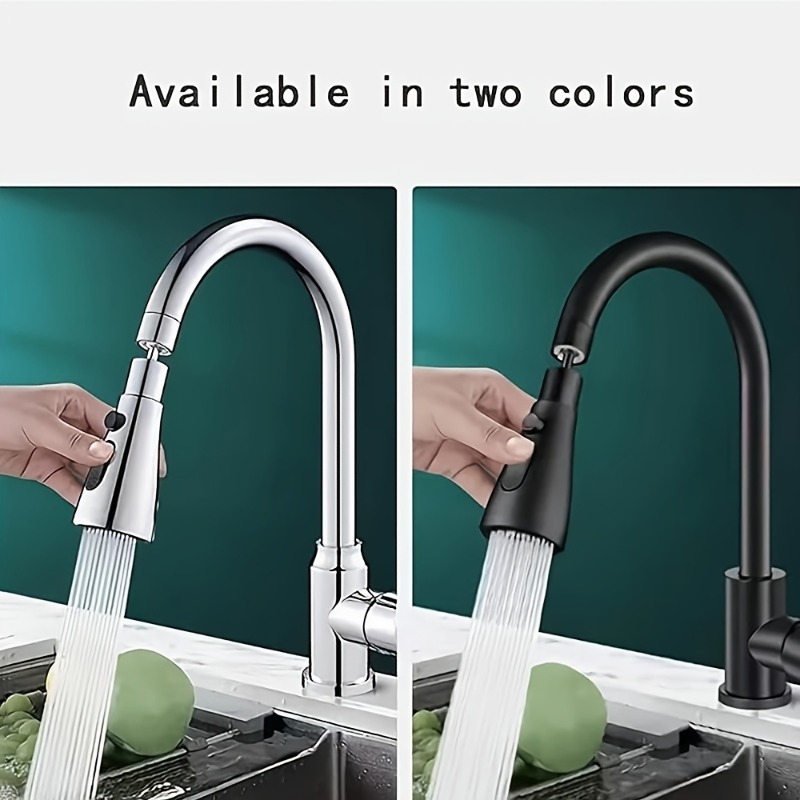 Modern Kitchen , 3 Spray (strong/weak/pause), Design, Filter, Water- Swivel Spout - Durable Structure For Dishwashing, Vegetable Rinsing/rice Washing - Compatible With Pipes - Upgraded Kitchen