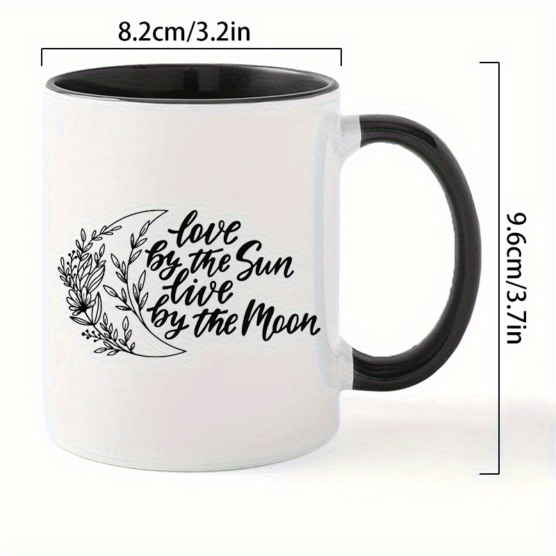 1pc 11oz ceramic coffee mug with inspirational quote love by the     insulated reusable hand wash only multipurpose gift mug for men and women coffee bar accessories details 3
