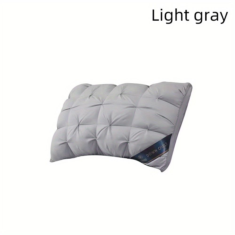 Image of Machine Washable Pillow - 900g Down Alternative Fill, Soft Breathable Fabric, 23cm Thick, 74-63 X 48-40cm, Non-deforming, Dye - For Back, Side & Stomach Sleepers