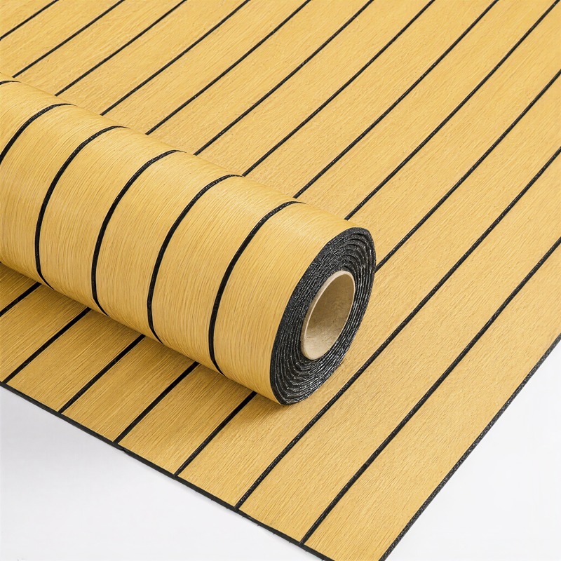 Image of Peel And Stick Pvc Slat Wall Panel 60cm X 300cm Self-adhesive Thick Wood Grain Wall Soundproofing Wall Panels For Walls And Ceilings