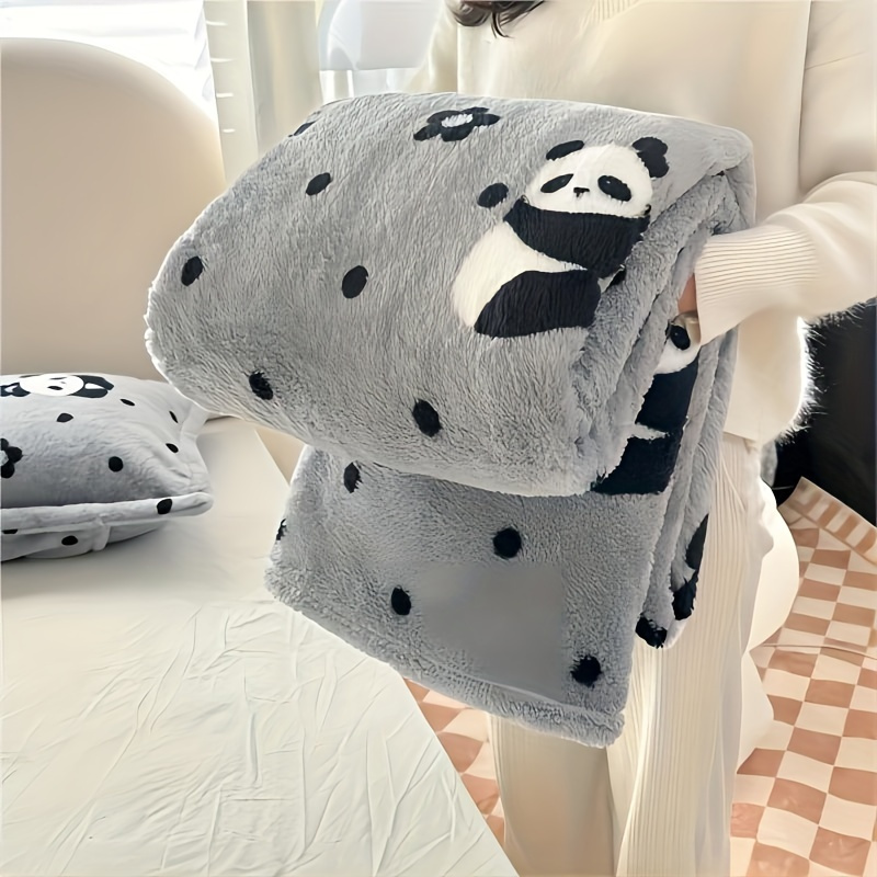 1pc cozy plush checkered flannel blanket   velvet polyester fiber warm and comfortable traditional style machine washable ideal for men women   christmas gift details 8