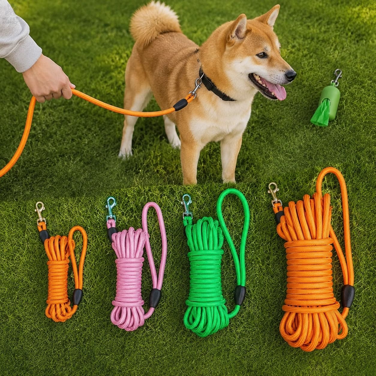 Heavy-Duty Dog Training Leash, Weather-Resistant Nylon
