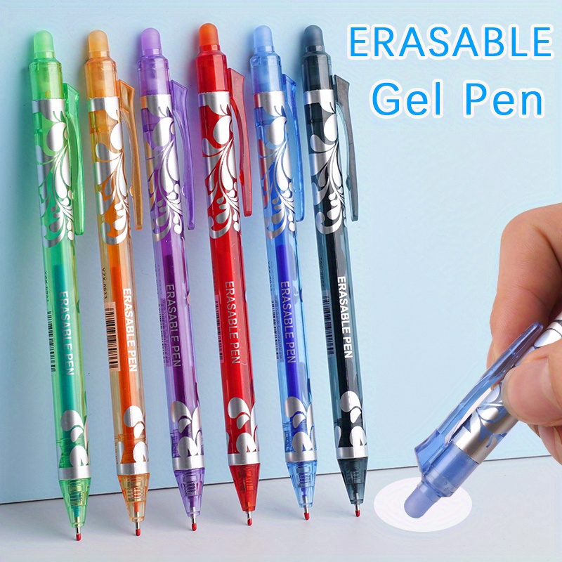 

74pcs/set, Erasable Gel Pen 6 Colors 60 Refills Washable Handle Office Stationery Supplies (12 Pens+2 Erasers+60 Refills)