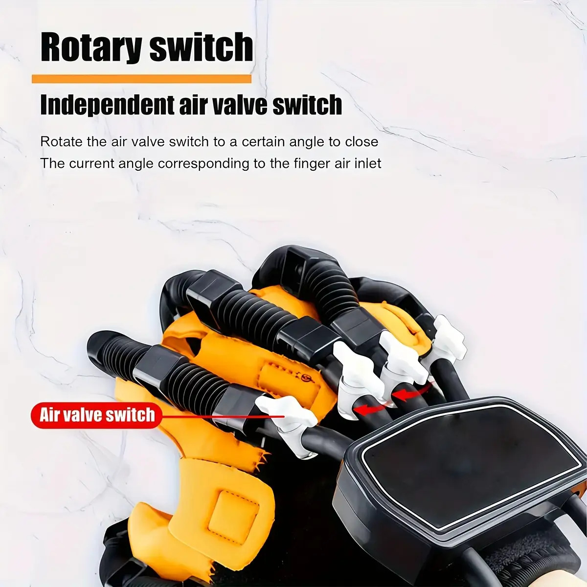 Robot Gloves - Finger Function Training Device with USB-Powered Motor, Separation Training for Elderly, Hand Robot for, Stroke, Parkinson'S