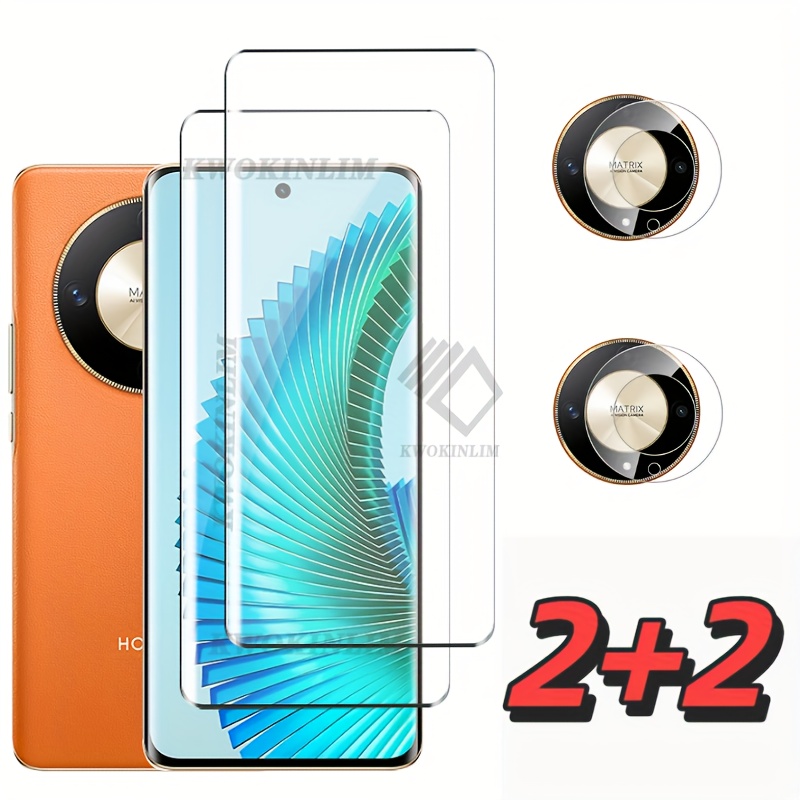 TEMU 2+2 High-definition Glass Film, Suitable For The Screen Protector Of Honor Magic 6 Lite, Includes 2pcs Of High-definition Glass Film And 2pcs Of