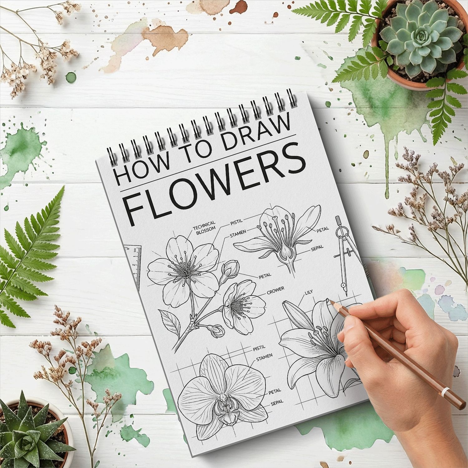 Flower Drawing Guide for Creative Relaxation