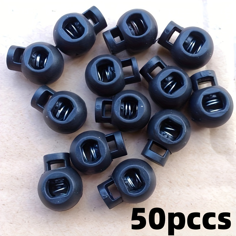 Set Of 50 1 Plastic Round Spring String Clip-end Switching For Drawstring And Shoelace, Quick Fixing Clip For Hoodies And Sportswear