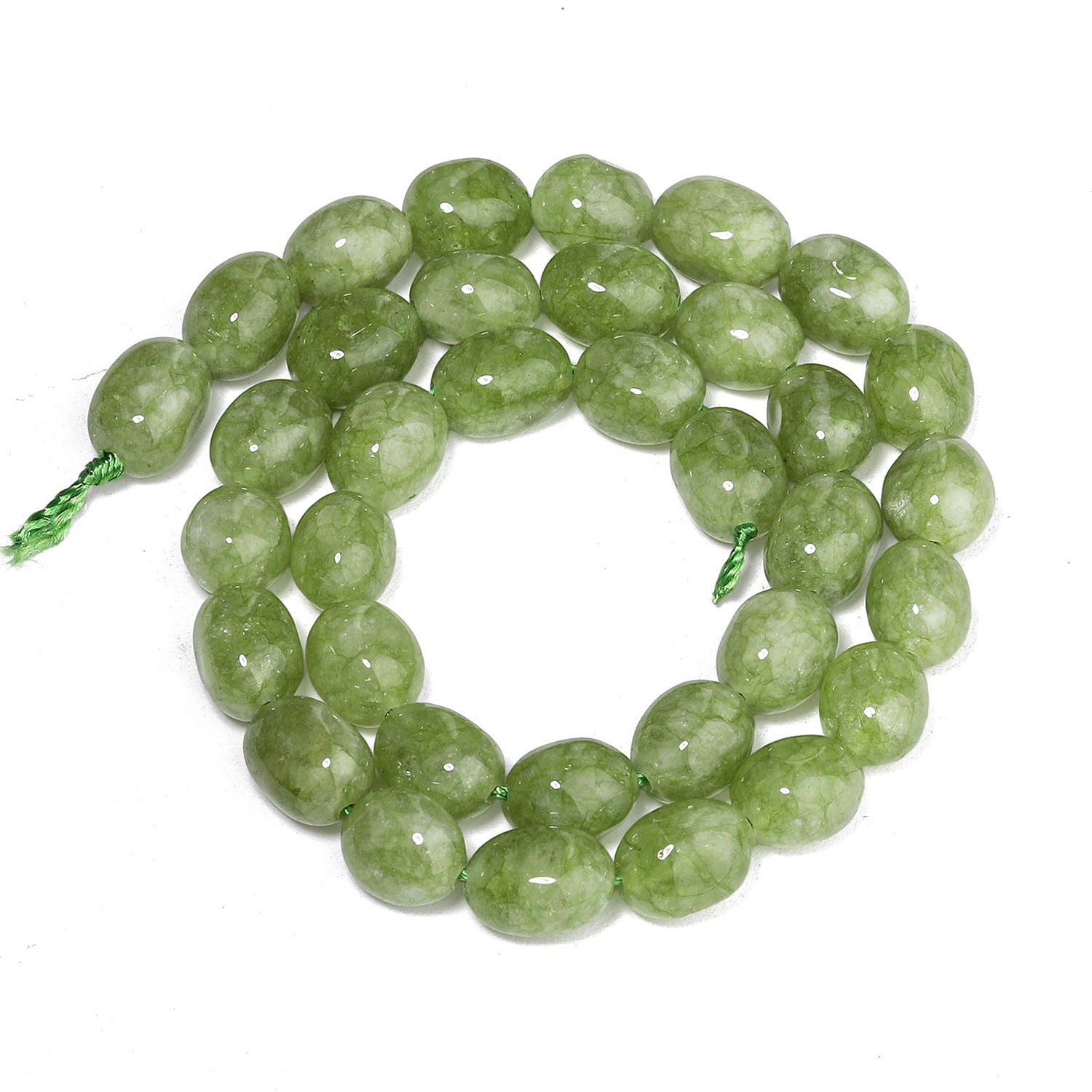 TEMU Natural Stone Peridot Beads 8-12mm Suitable For Making, Irregular Green Peridot Gemstones With Curved Base & Rough/cut Shapes For Bracelets,