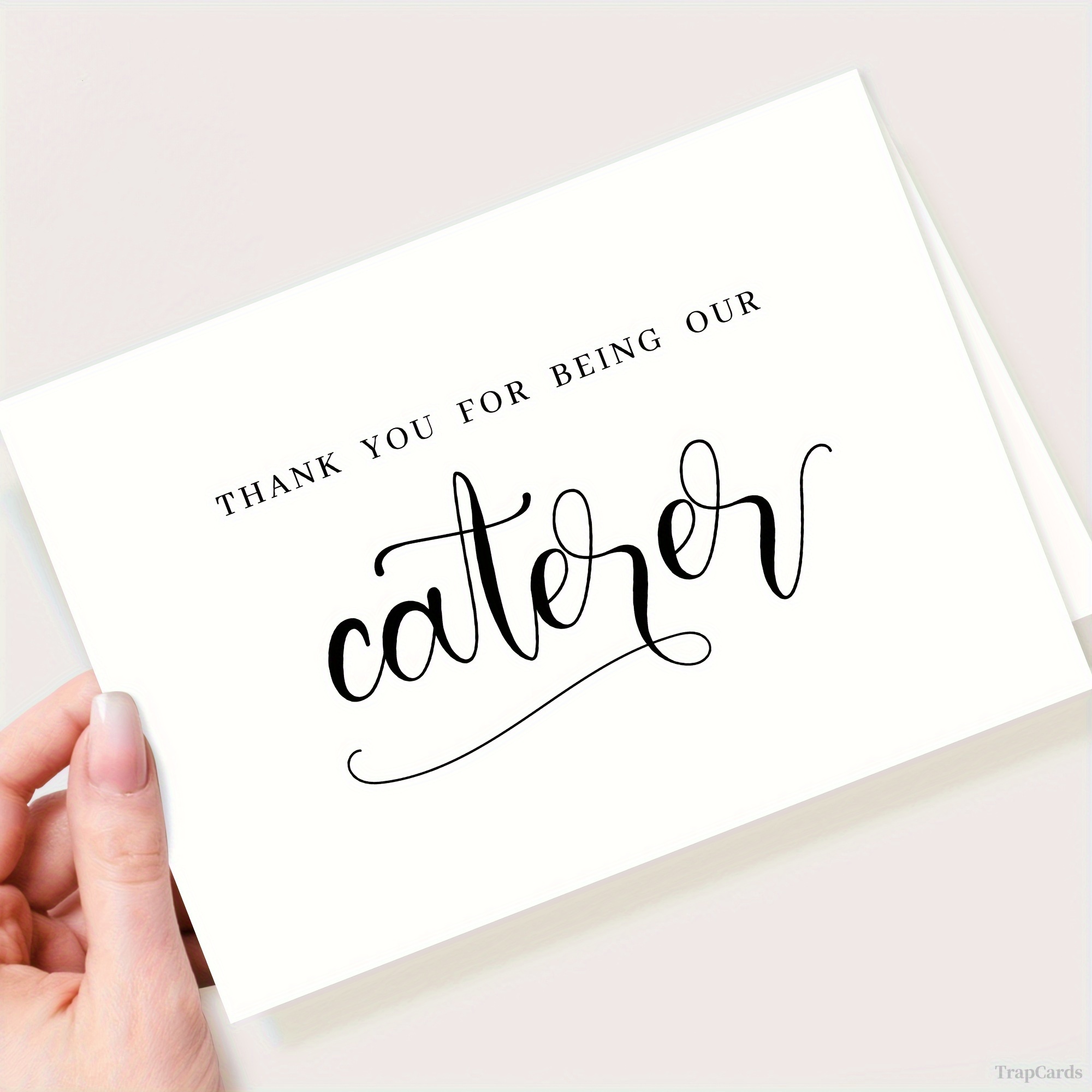 A Personalized Wedding Thank You Card For - Elegant Calligraphy Design, Thank You Notes For The Wedding Service, Chinese Greeting Card And Envelope