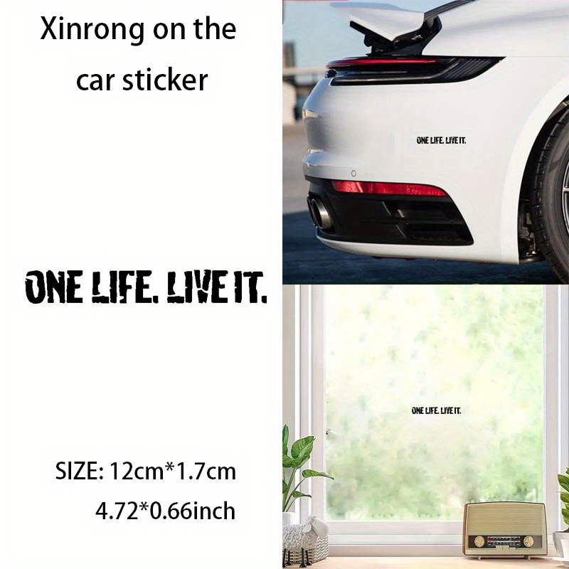 2d Flat, ". Live It." Car Sticker - Self-adhesive Vinyl Decal, Suitable For Bumper, Windows Or 4wd Vehicles - Black Letters, Easy To Apply, Car Decoration, Accessories, High Quality, 2d Flat
