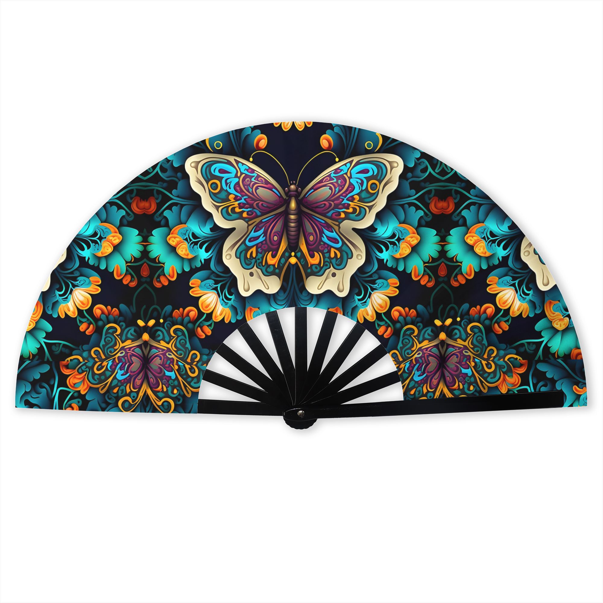 TEMU 2d Print Design Cute Pattern Foldable Hand Fan Unisex Outdoor Events