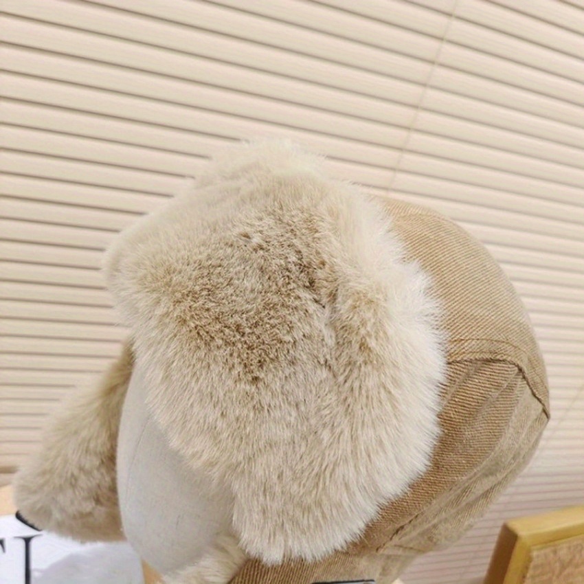 Bonnet d'Hiver Coupe-Vent pour Hommes et Femmes avec Masque d'Oreilles en Peluche - Épais et Chaud pour Ski/Cyclisme, Design Rétro Lei Feng pour Activités Extérieures (Noir/Gris/Kaki) - Unisexe pour Températures Froides Non-Élastique pour 22,05-22,83 pouces