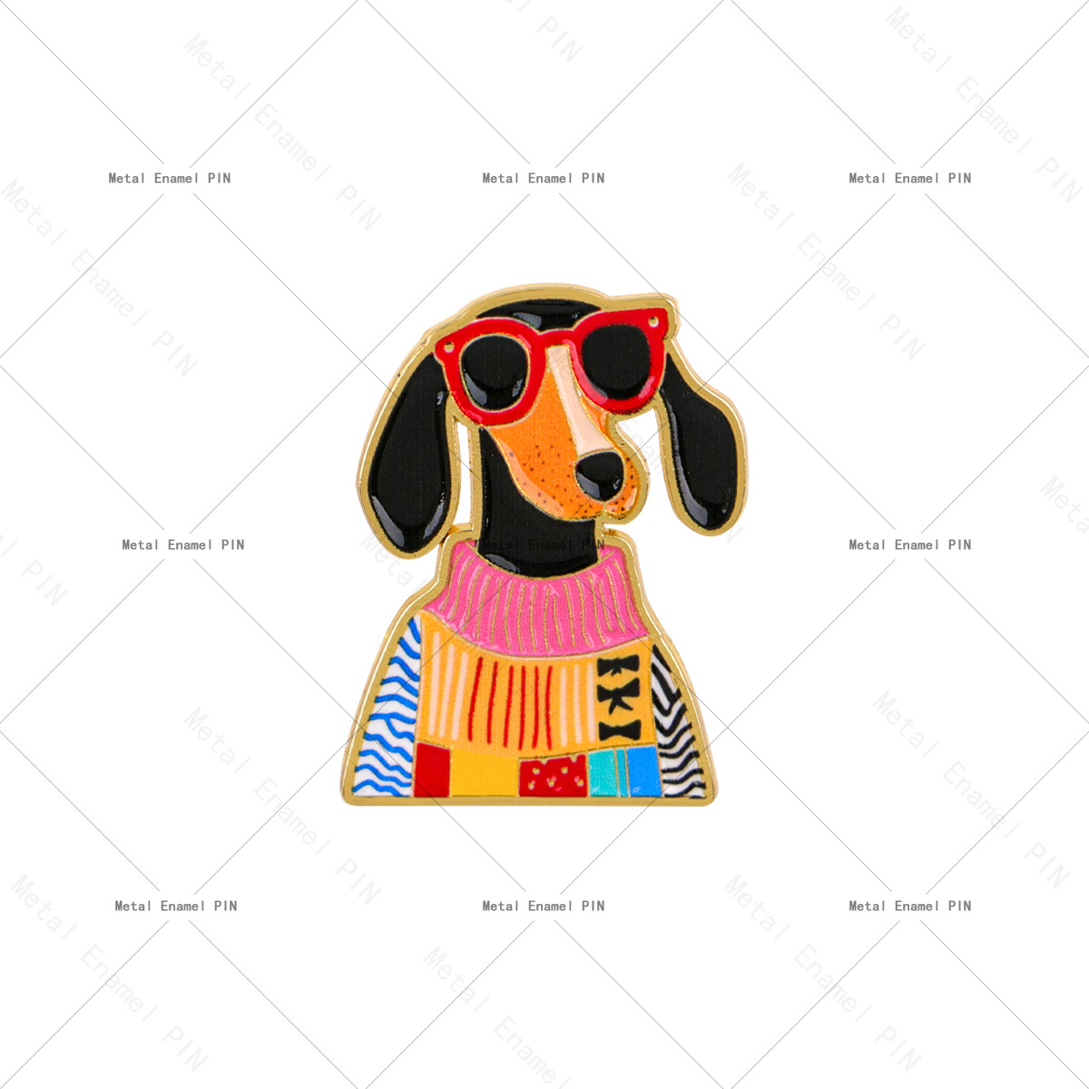 1pc Dmlsky Kawaii Dachshund Enamel Pin Badge - Adorable Dachshund Suitable For Backpacks, Collars, Hats, Lapel Pins | Cute Dog Accessory, For , Dachshund Lovers