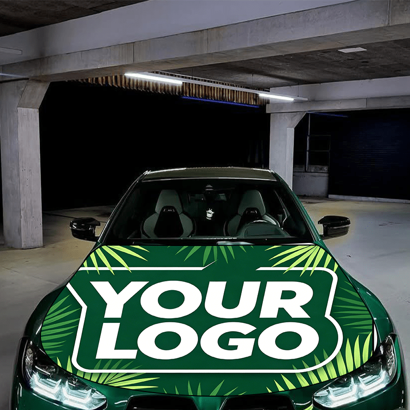 TEMU 2pcs Custom Car Hood Decor Stickers, Self-adhesive Vinyl Decals, Hd Fade Resistant Graphics, 50 X 150cm (19.68in X 59.05in). Customizable