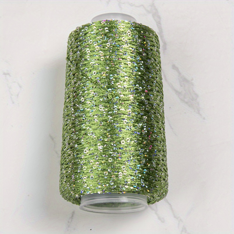 Image of 1 Roll, Silvery Thread Other Wiring 100g Sequin Yarn Handmade Woven Mixed Small Silvery Bag Broken Silvery Bag Bead Yarn Large Sequin