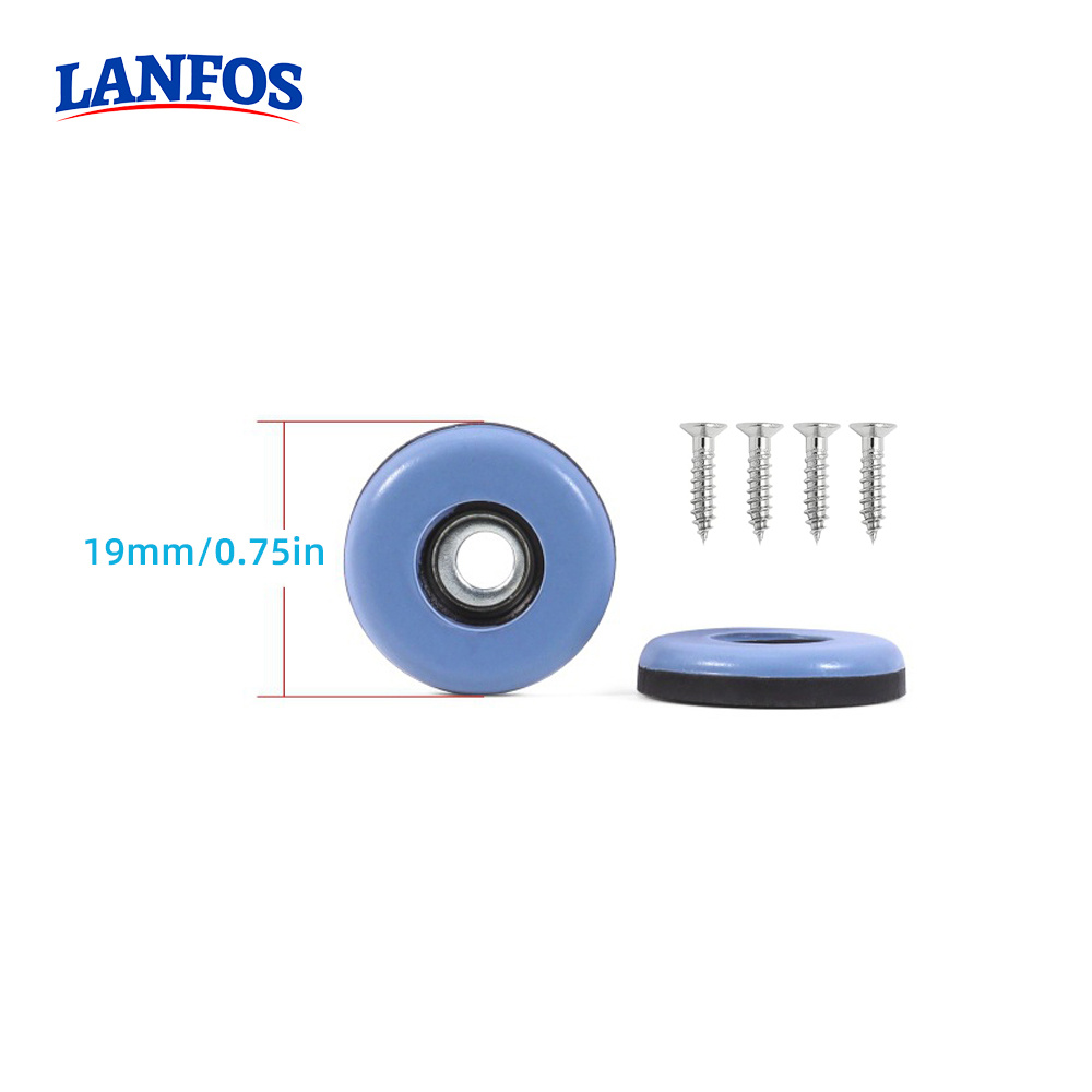 E-shop 4er/8er Pack Schraubbare Möbelgleiter - Furnigear PTFE () Stuhlbein für Teppich und Hartholzoberflächen, Kreis und Quadrat - Möbel leicht &