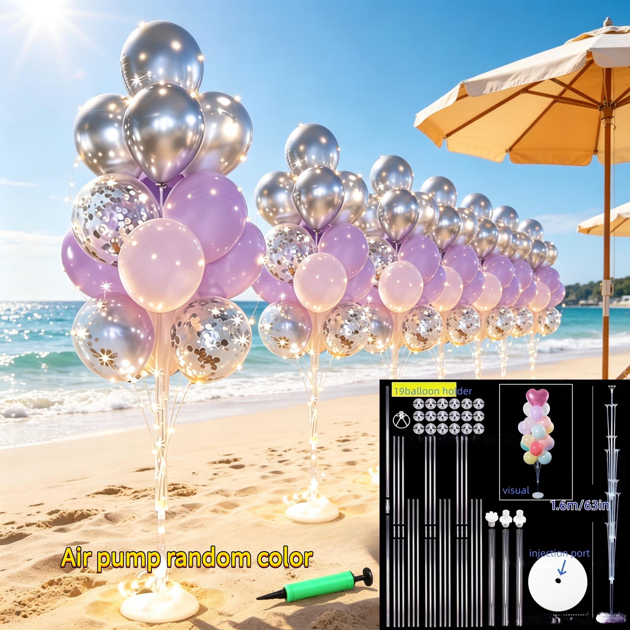 TEMU A Set Of 1.66m Tall Reusable Balloon Stand Kit, Featuring A Stable Weighted Base And Easy Diy Assembly. Balloon Accessories. Suitable For Indoor