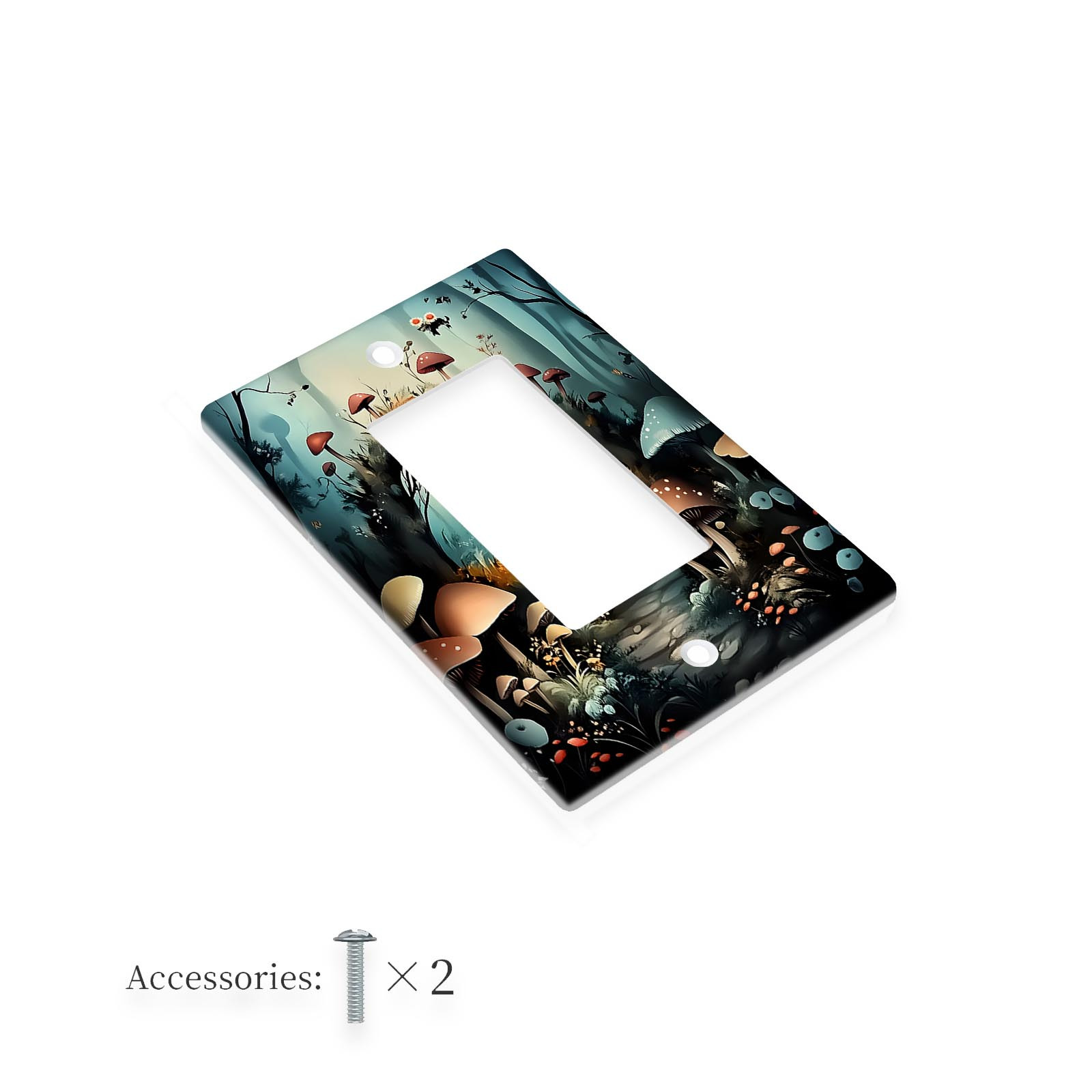 TEMU 1pc 1Gang/2Gang Lumière pour Couvercles de Commutateur - Plaque Murale Décorative pour Chambre, Cuisine, Décoration de
