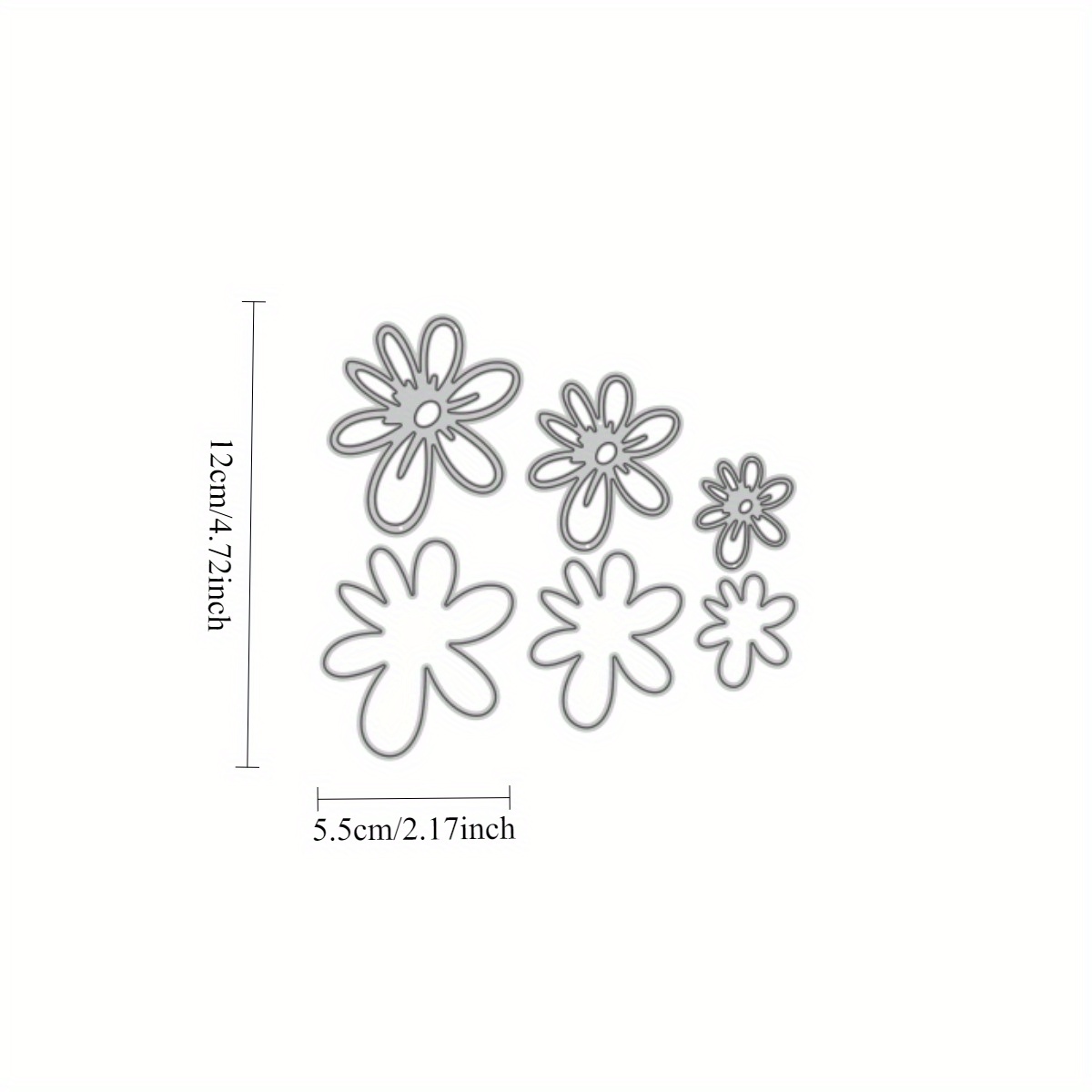 Image of 3pcs Metal Cutting Dies, Suitable For Diy Greeting Card Decoration Or Album Template Crafting