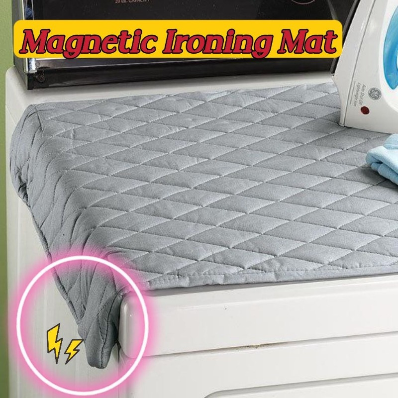 

1pc Foldable Ironing Mat With Magnetic Strip - High-temperature Resistant, Portable Ironing Pad, No Power Needed, & Ironing Accessory