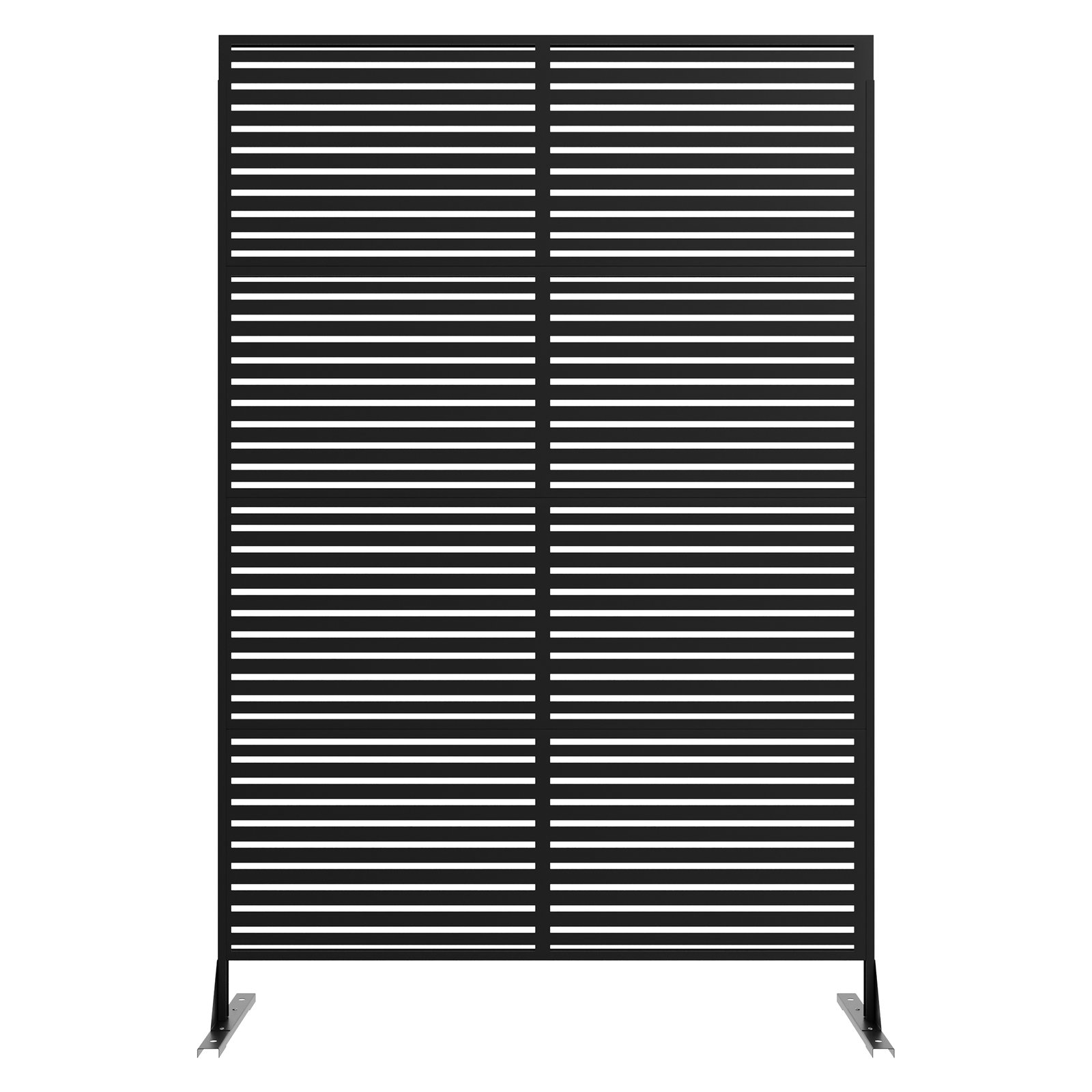 [3d] Privacy Screen Metal 72" " Outdoor Freestanding Decorative Privacy Wall Panel Fence With Stand, Patio Balcony Screen For Outside Divider Deck Porch Garden, Deck, Backyard & Balcony