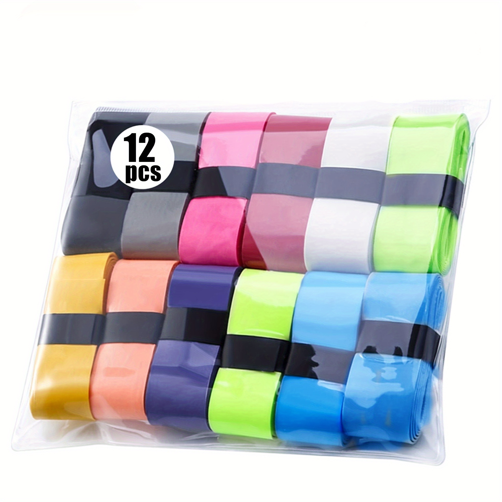 TEMU 12er-Set/6er-Set Outdoor-Tennis-Badminton-Schläger Anti-Rutsch Schweißabsorbierende Bänder, Tennis-Schlägertaschen