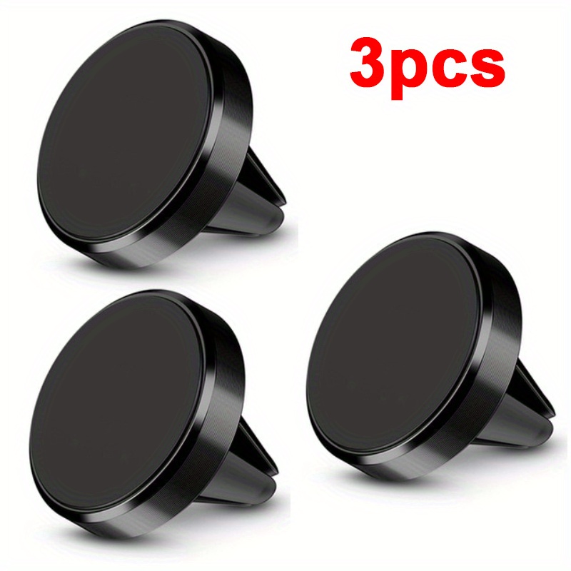 TEMU 3pcs Car Accessories - Car Phone Holder With Magnetic Attachment For Fixed Rotation. Multi-functional Use For Center Console Magnets. Suitable