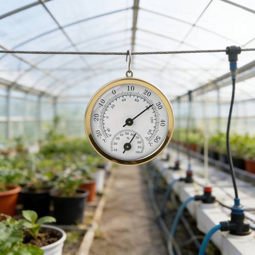 wall mounted mechanical thermometer and hygrometer dual scale c f rh battery free durable metal construction ideal for home office and outdoor decor accurate instrument elegant easy to read dial
