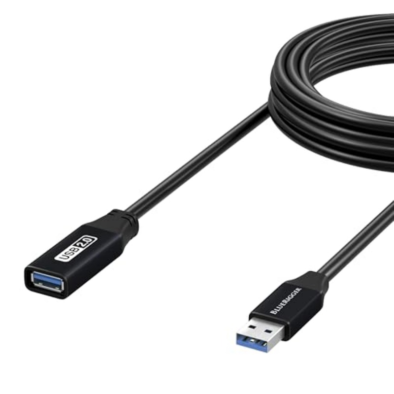 USB Extension Cable/7. 196.85inch, Long Active Extender, Male to Female Repeater, Data Transfer Cord - for Game Consoles, Printer, Camera, Keyboard, Hard Drives