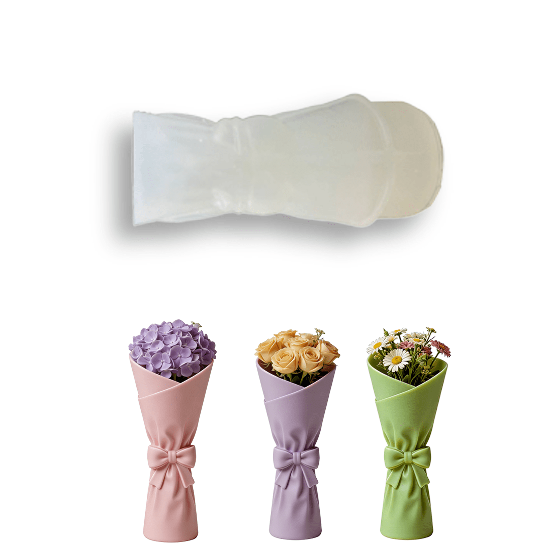 E-shop 3D Silikon Vasenform für Harzguss, flexible Blumentopf Form für Beton Gips, Heimdekoration, Tischdekoration, Bastelbedarf