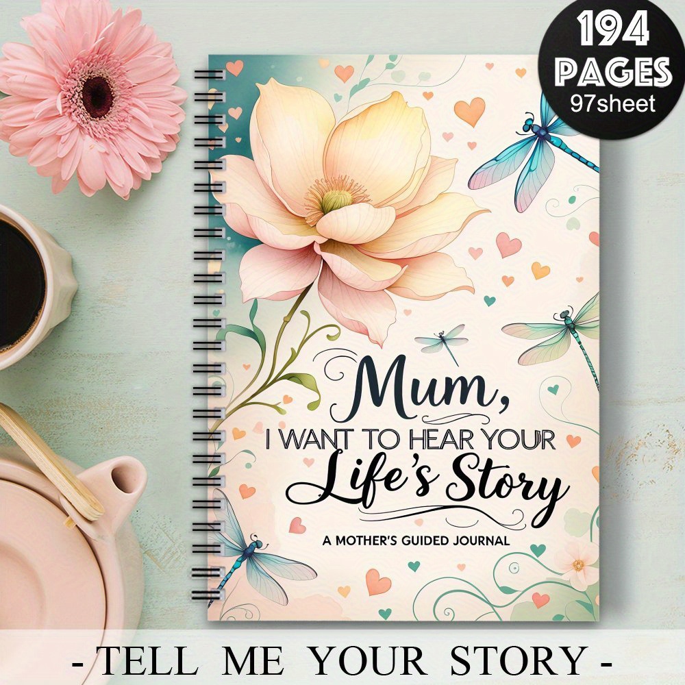 TEMU 1pc Aesthetics Spiral Notebook Journal For Mother, A Meaningful Keepsake To Share And Memories, Memory And Keepsake Journal , Planner, Personal