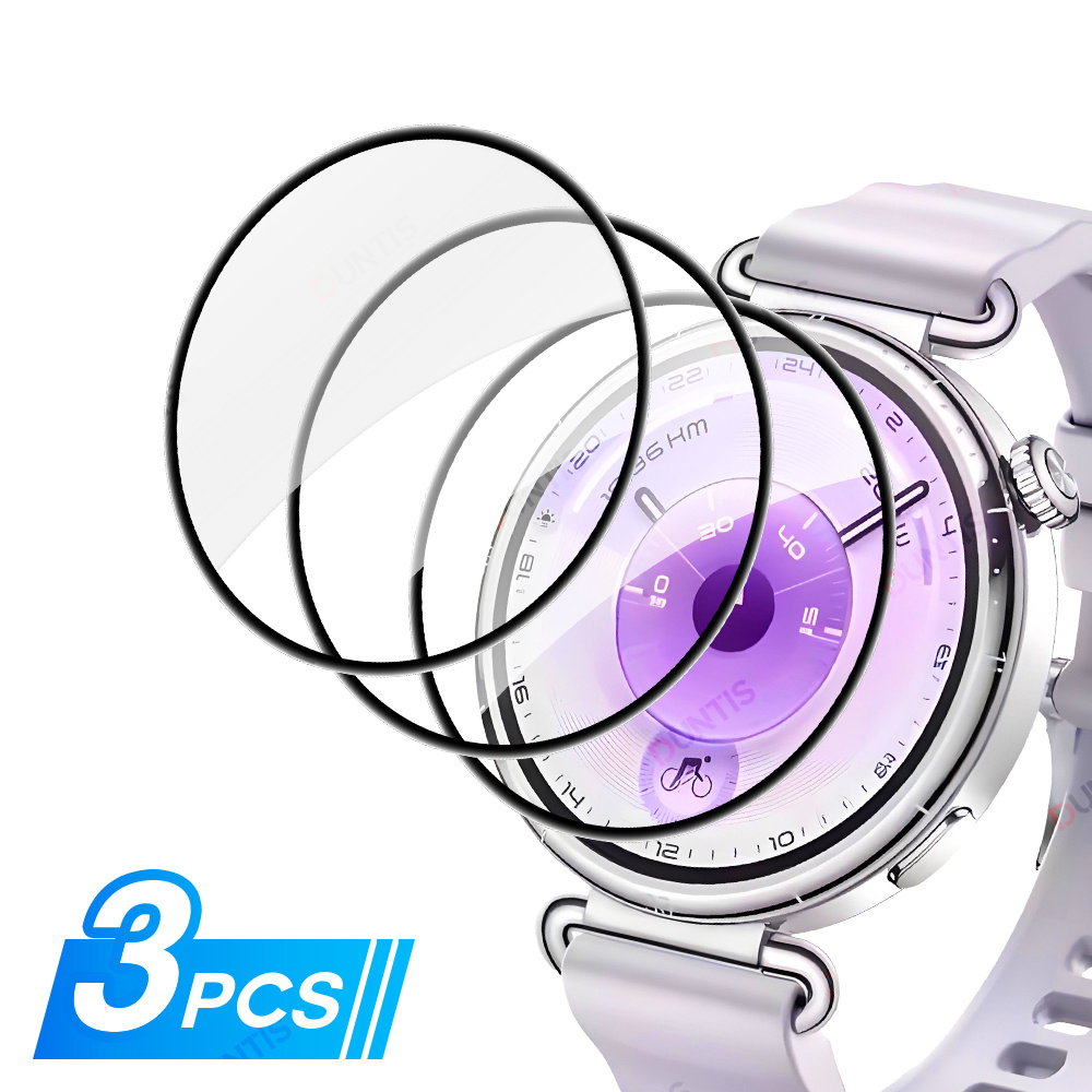 TEMU 3pcs Screen Protector For Huawei Watch Gt 6 Pro 46mm/ 41mm 3d Curved Screen Protector Ultra-hd Full Coverage Protective Film Additions