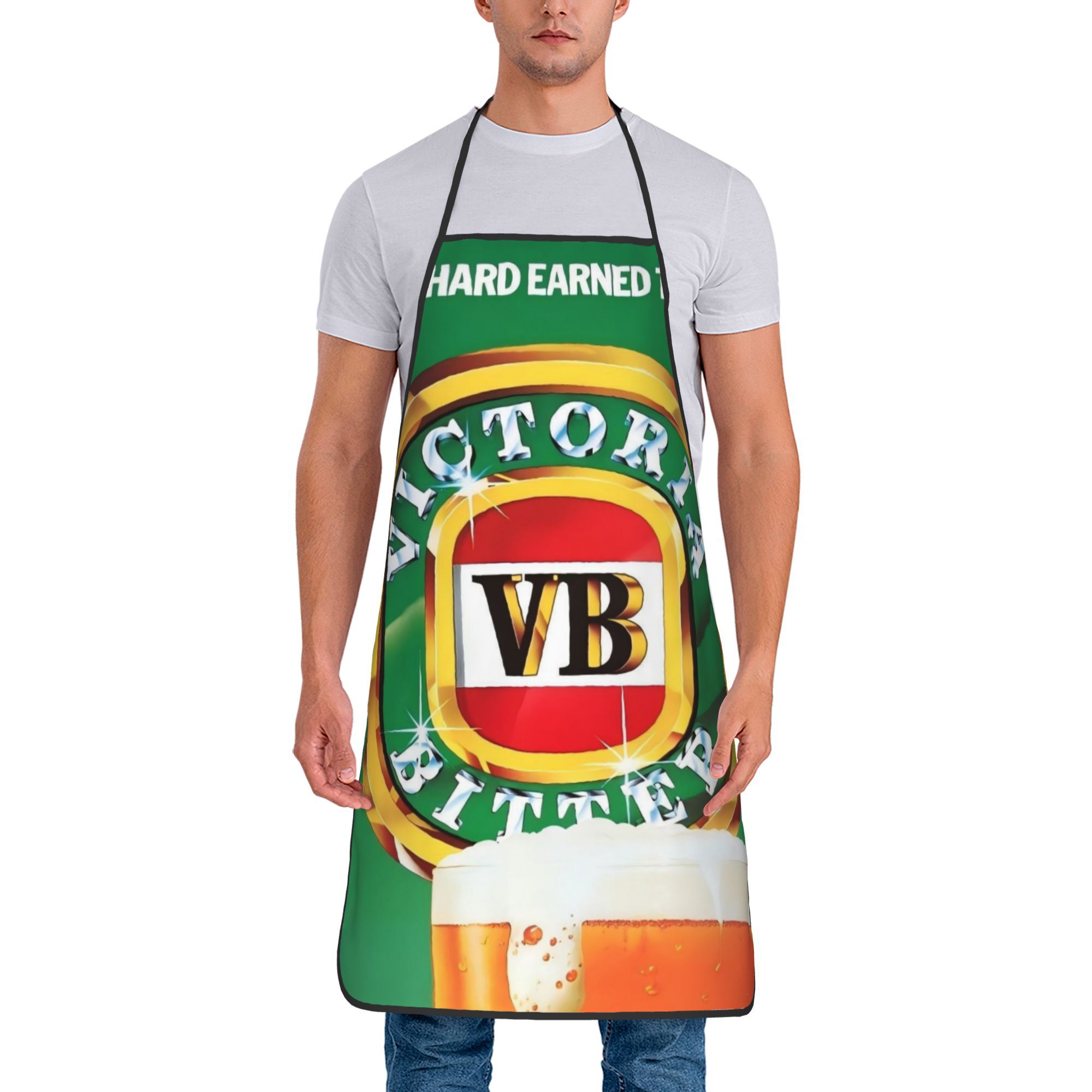 TEMU Bitter Logo Apron - Heavy-duty Easy-clean Unisex Apron Suitable For Cooking, Baking, Gardening, Serving - Durable With Vb Branding - Ideal For