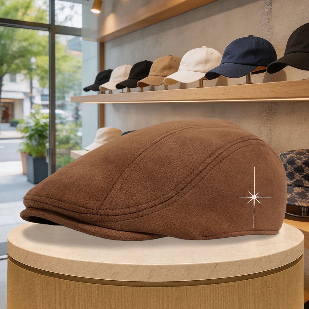 TEMU Easy Men's Newsboy , Fashionable Solid Hat, Four- Spring Autumn , Unisex Retro Beret , Suitable For Driving, Fishing, Formal And Casual