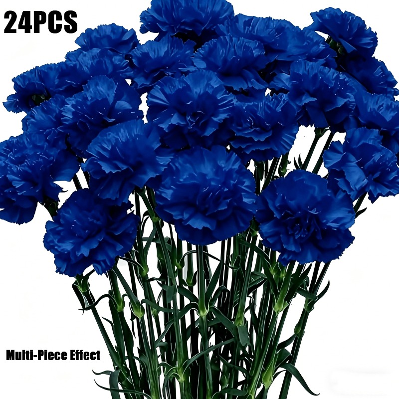 24 künstliche blumen hochwertige lebendige blaue