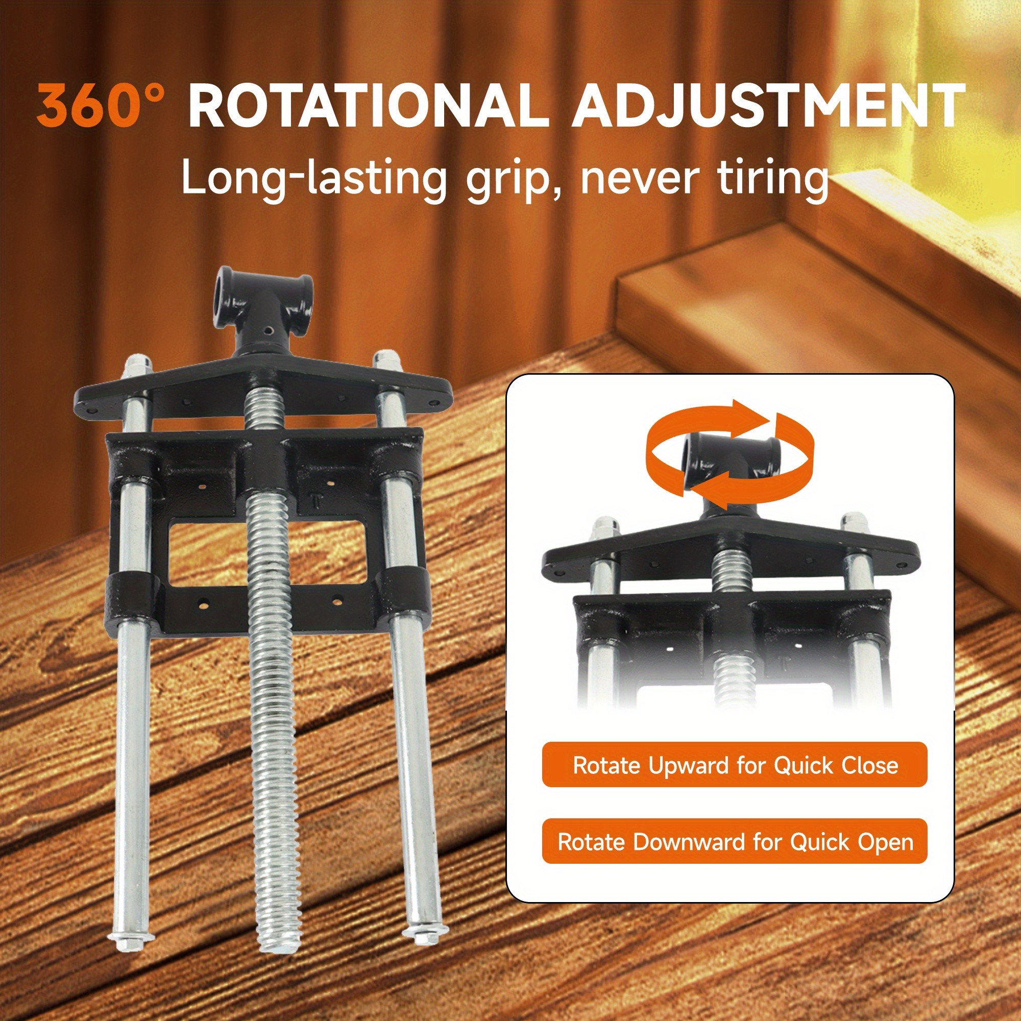 TEMU 9 Inch Front Vise Woodworking Heavy-duty Iron Bench Vise For Woodworking