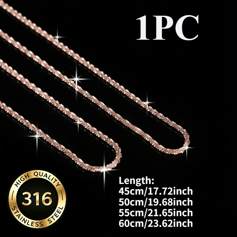 Rose Golden Stainless Steel Waterproof Summer Beach Necklace