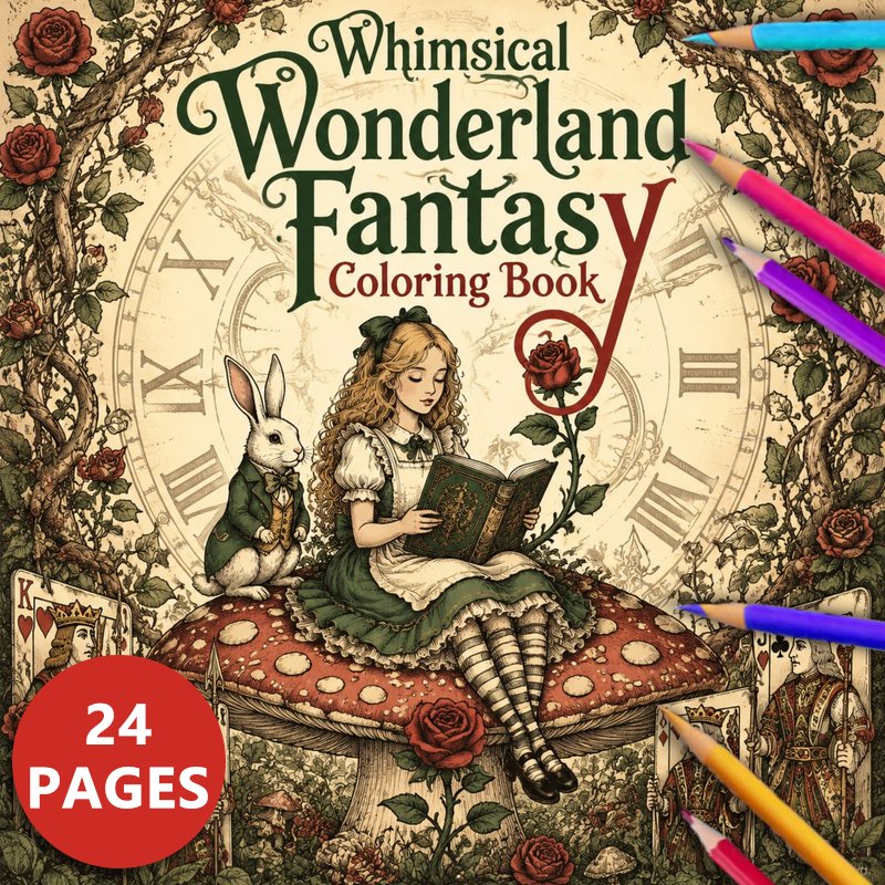 TEMU Licmd Enjoy A Moment Of Amidst A Relax Creativity Whimsical Fantasy Wonderland Adult Coloring Book With Vintage Fairy Themed Patterns
