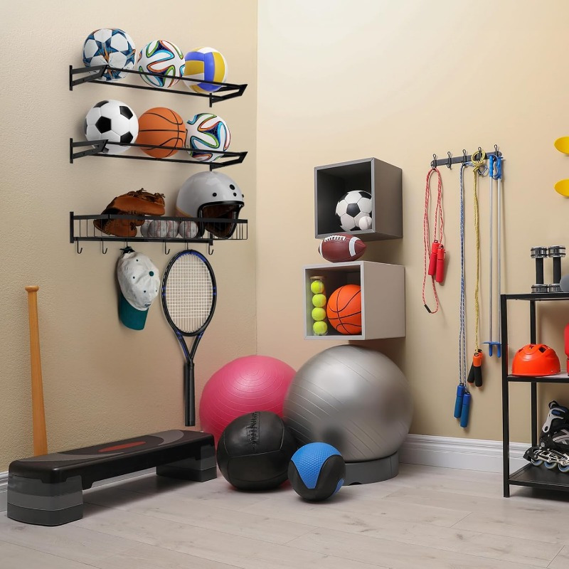2pcs wall mounted ball storage rack multifunction ball Temu