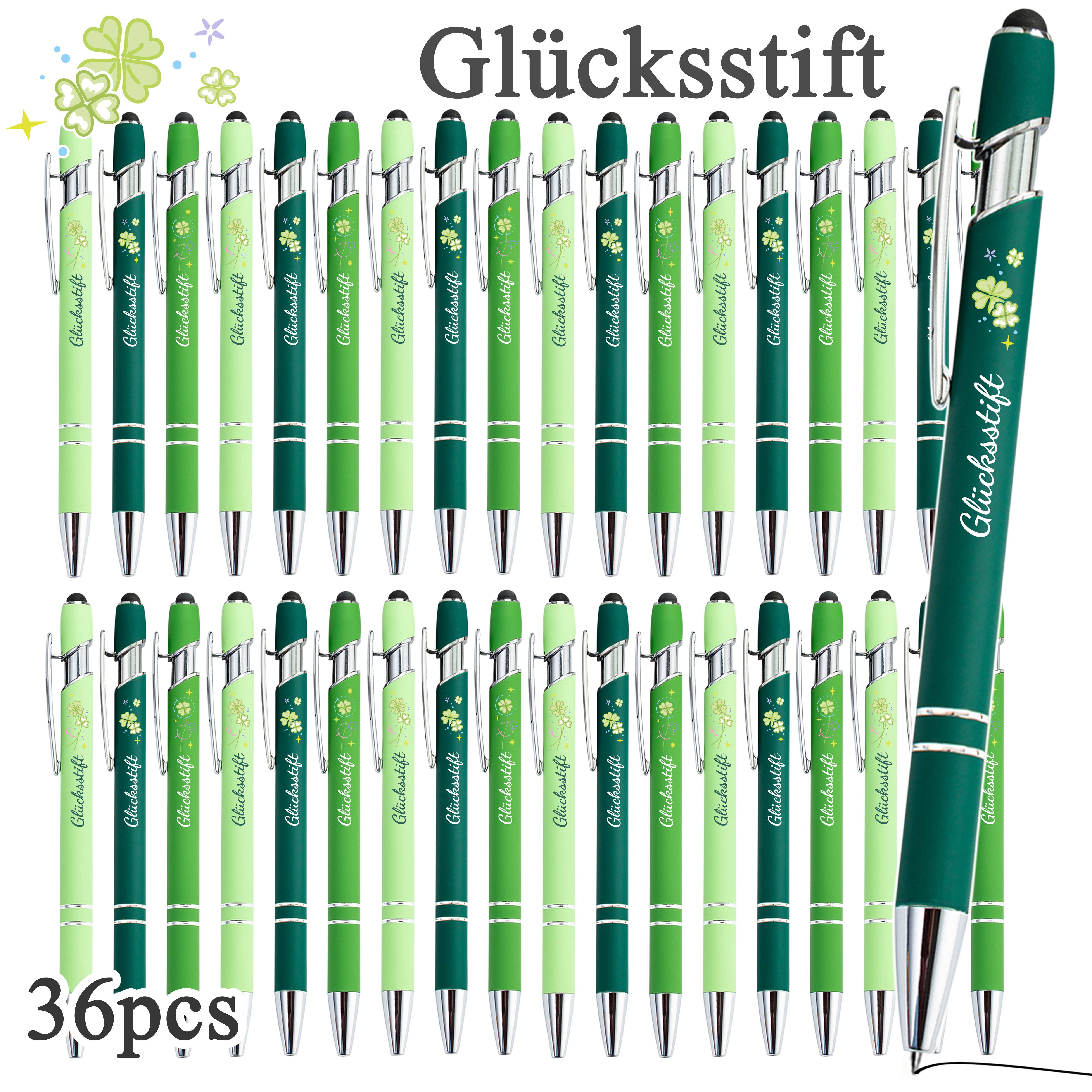 36pcs Pen Set, Printed With Engraved German Motivational Quotes, Black Ink Metal Ballpoint Pen, Employee Appreciation Pen, Perfect Gift For , Gifts For Staff Volunteer Nurse