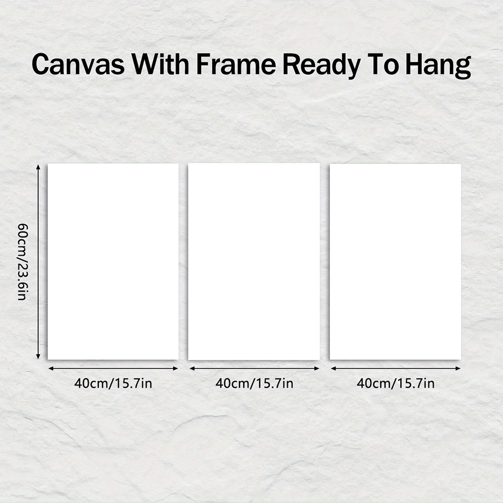TEMU 2d Flat, 2d Flat, Set Of 3 Custom Framed Canvas Art - Family Portrait, Couple Or Pet Photo Wall Decoration For Living Room, Bedroom, And Study,