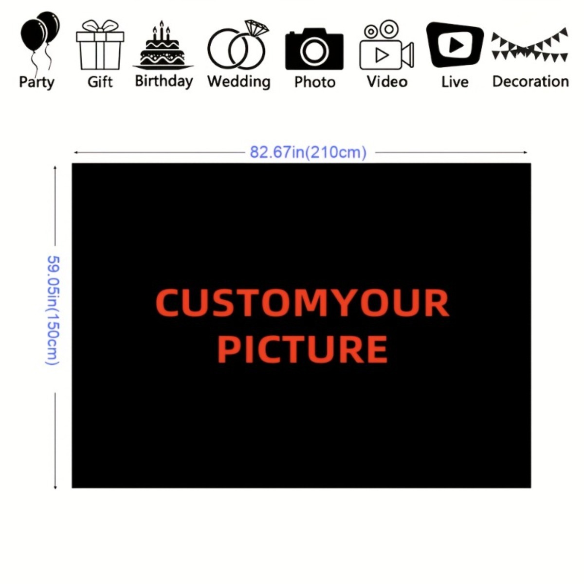 Custom Photo Backdrop with Grommet Corners
