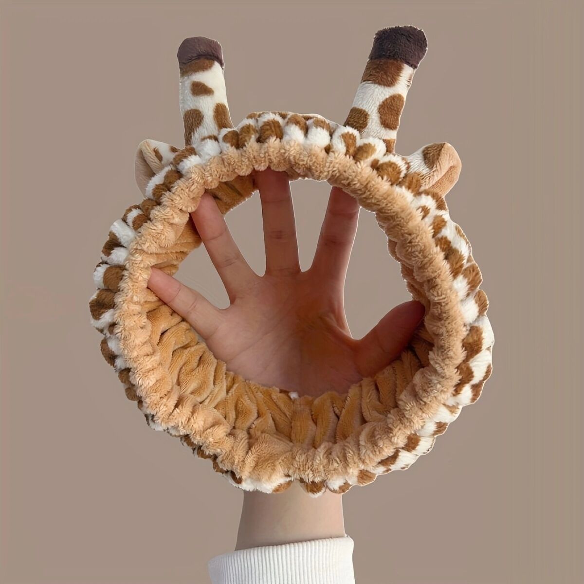 TEMU Fascia per capelli con decorazione in peluche a forma di corna