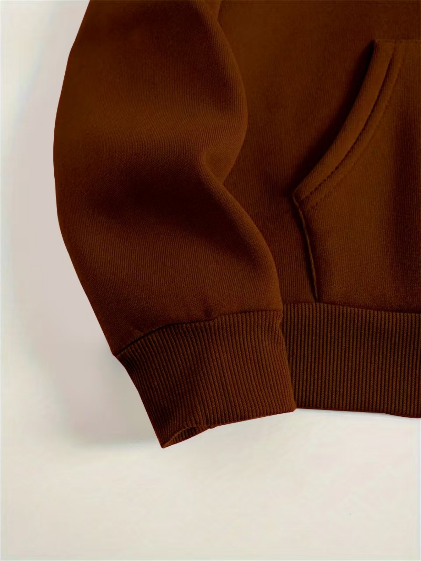 womens oversized cozy hoodie with highland cow print paw   soft long sleeve pullover brown polyester casual wear for everyday   details 12