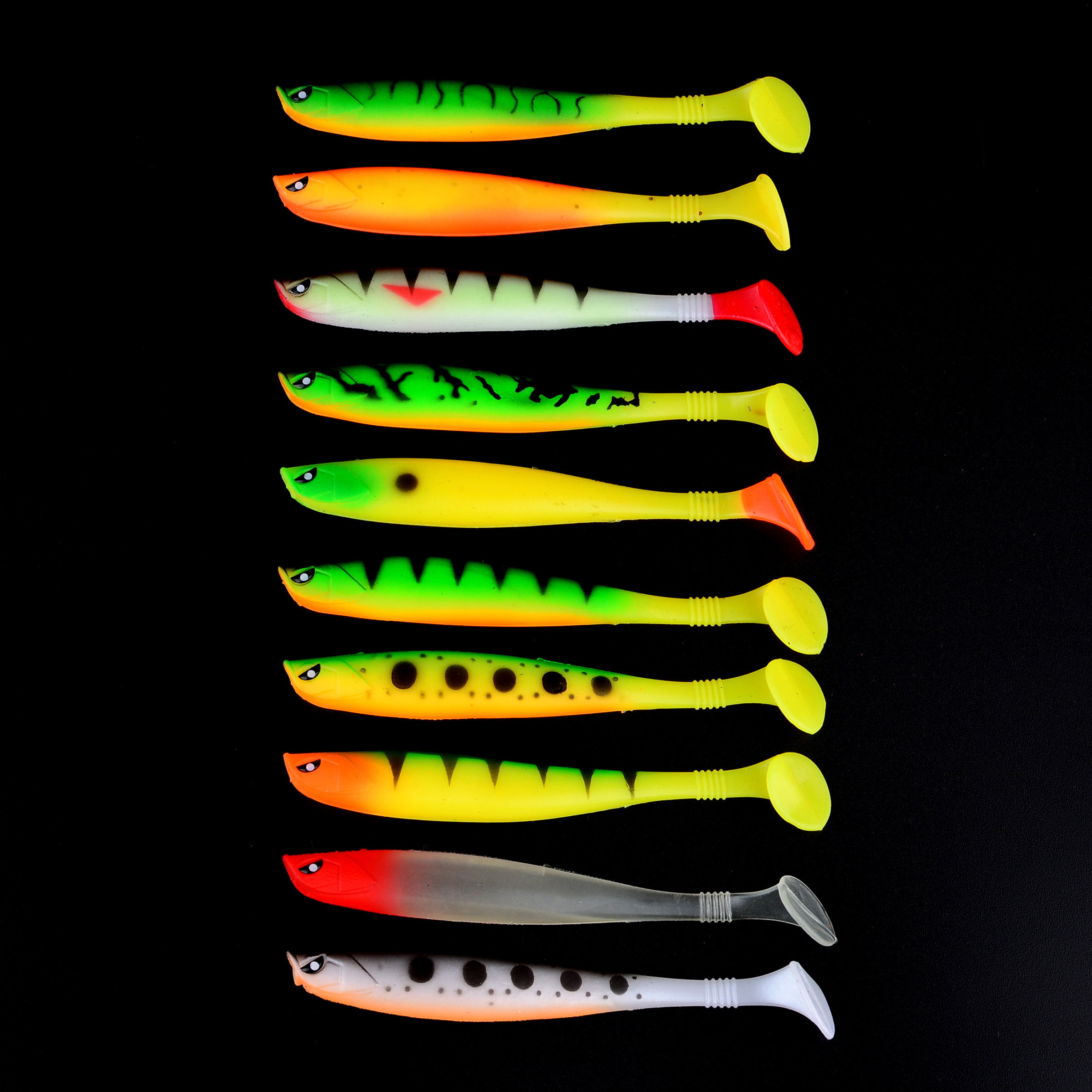 10pcs Soft Bait Jig Wobbler Fishing Lures Swimbaits Artificial Bait Jig Head Fly Fishing